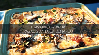 Daržovių lazanija. Pagal Gian Luca Demarco