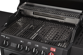 Enders Monroe Pro 4 SIK Turbo Shadow Gas Grill with Turbo Zone and Side Stove, Graphite Colours