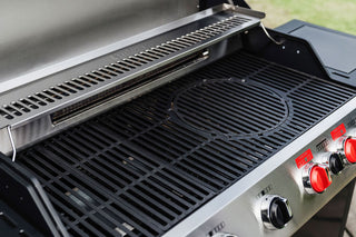 Enders Colorado 6 IK Turbo II gas grill with double turbo zone and side cooker, Black/Steel Colours