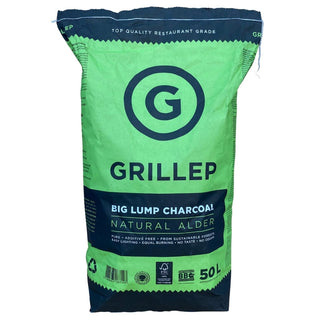 Premium alder charcoal Grillep Big Lump, 50L