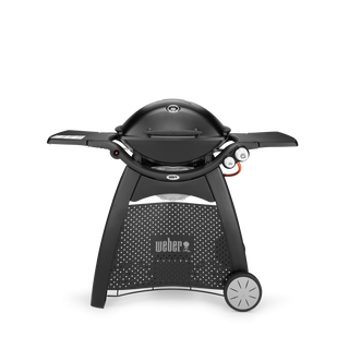 WEBER Q3000 gas grill with stand and cast iron grill