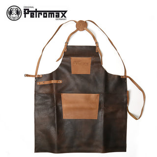 Leather apron PETROMAX, dark brown, 84 x 155 x 1 cm