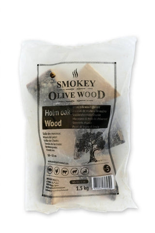 Medžio gabaliukai SMOKEY OLIVE WOOD Holm Oak (Holmo ąžuolas) No.5, 1,5 kg