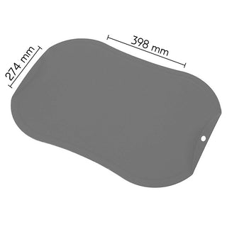 Cutting board ZYLE, non-scratch, light grey, size L, 398 x 274 x 2,5 mm