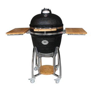 Anglinis kamado grilis PROFLAME Maxi ¬– Ø 55 cm, su 46,7 Ø kepimo paviršiumi. Tilps tiek 9–10 kg sveriantis kalakutas, tiek 7 vištienos ketvirčiai. 